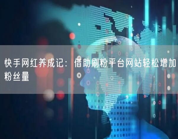 快手网红养成记:借助刷粉平台网站轻松增加粉丝量