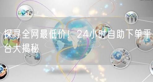 探寻全网最低价!24小时自助下单平台大揭秘