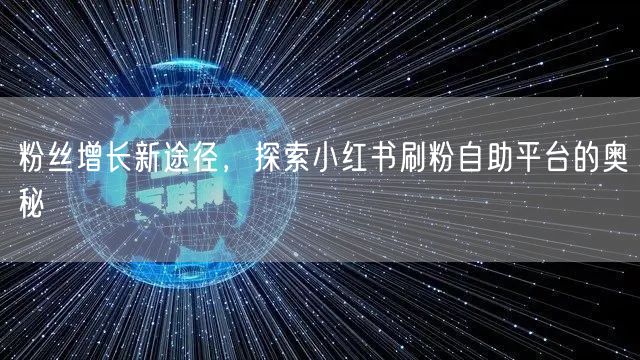 粉丝增长新途径,探索小红书刷粉自助平台的奥秘